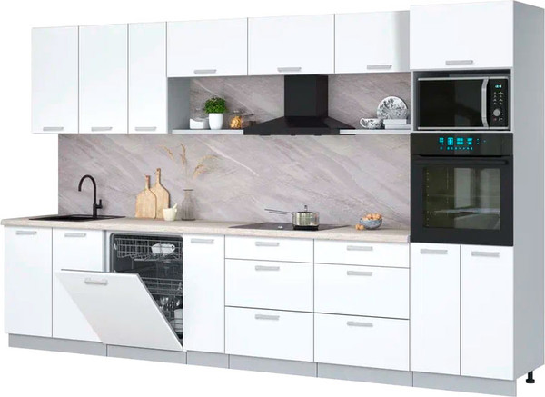 Кухонный гарнитур Интерлиния Мила Лайт 3.5-ПМ1-2  - фото