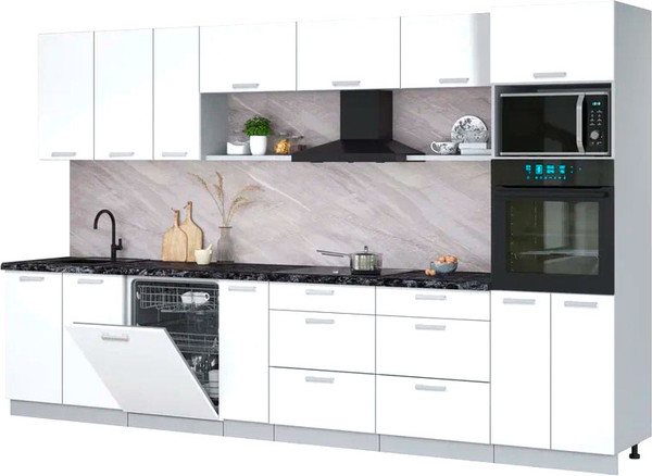 Кухонный гарнитур Интерлиния Мила Лайт 3.5-ПМ1-2  - фото