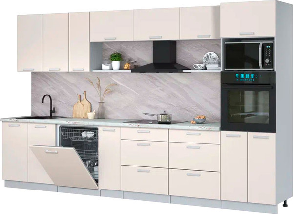 Кухонный гарнитур Интерлиния Мила Лайт 3.5-ПМ1-2  - фото