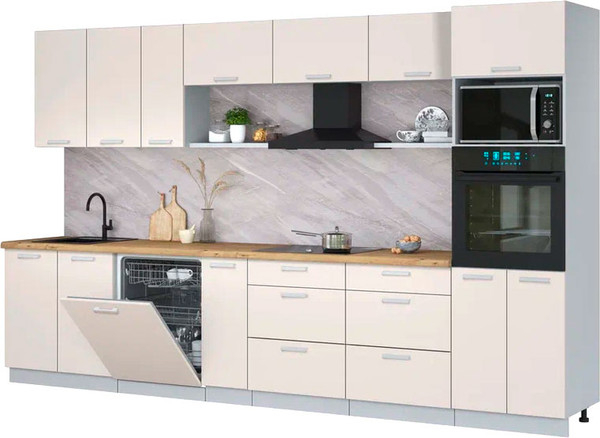 Кухонный гарнитур Интерлиния Мила Лайт 3.5-ПМ1-2  - фото