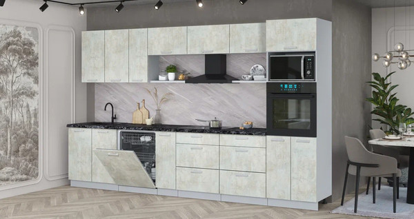 Кухонный гарнитур Интерлиния Мила Лайт 3.5-ПМ1-2 