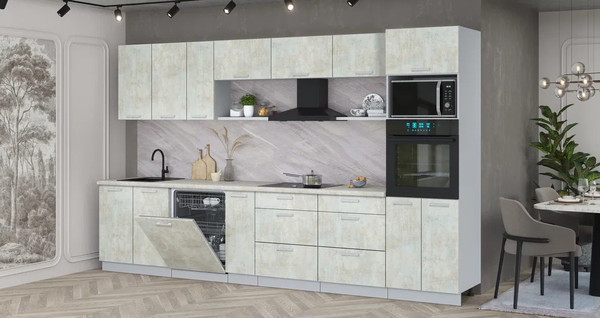 Кухонный гарнитур Интерлиния Мила Лайт 3.5-ПМ1-2 