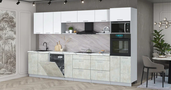 Кухонный гарнитур Интерлиния Мила Лайт 3.5-ПМ1-2 