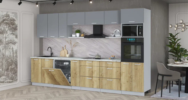 Кухонный гарнитур Интерлиния Мила Лайт 3.5-ПМ1-2 