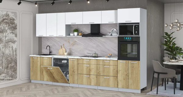 Кухонный гарнитур Интерлиния Мила Лайт 3.5-ПМ1-2 