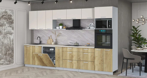 Кухонный гарнитур Интерлиния Мила Лайт 3.5-ПМ1-2