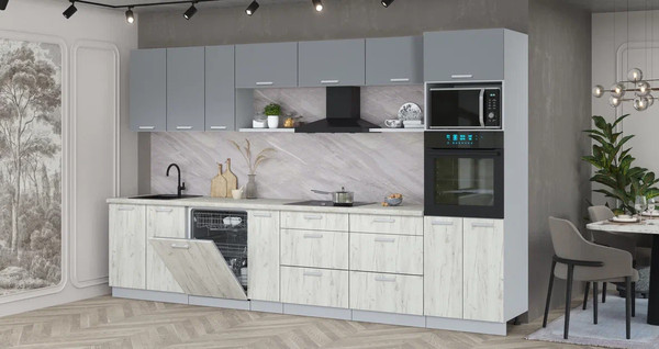 Кухонный гарнитур Интерлиния Мила Лайт 3.5-ПМ1-2 