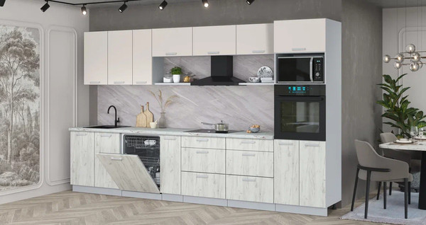 Кухонный гарнитур Интерлиния Мила Лайт 3.5-ПМ1-2 