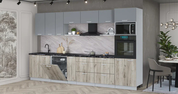 Кухонный гарнитур Интерлиния Мила Лайт 3.5-ПМ1-2 