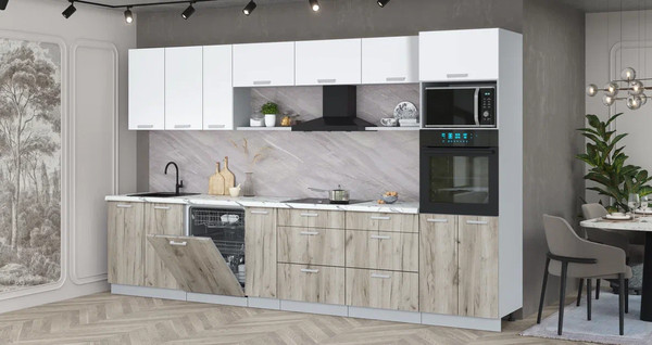 Кухонный гарнитур Интерлиния Мила Лайт 3.5-ПМ1-2 