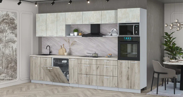 Кухонный гарнитур Интерлиния Мила Лайт 3.5-ПМ1-2 