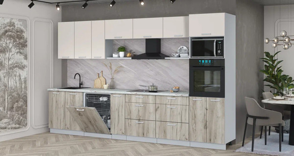 Кухонный гарнитур Интерлиния Мила Лайт 3.5-ПМ1-2 