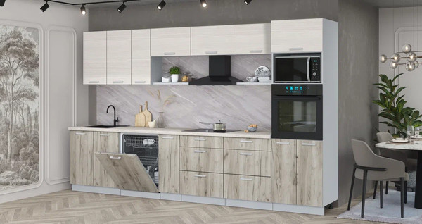 Кухонный гарнитур Интерлиния Мила Лайт 3.5-ПМ1-2 