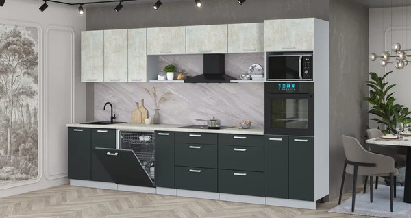 Кухонный гарнитур Интерлиния Мила Лайт 3.5-ПМ1-2 