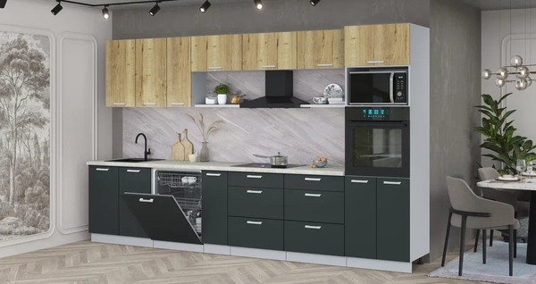 Кухонный гарнитур Интерлиния Мила Лайт 3.5-ПМ1-2 