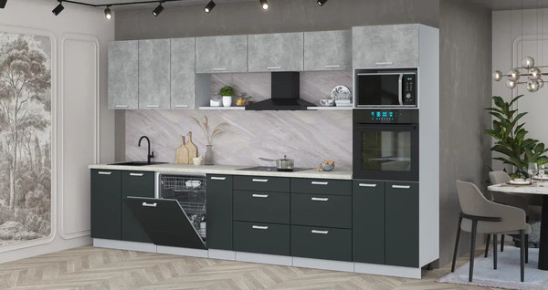 Кухонный гарнитур Интерлиния Мила Лайт 3.5-ПМ1-2 