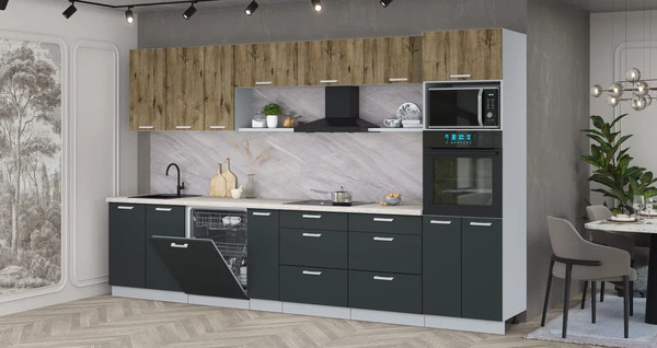 Кухонный гарнитур Интерлиния Мила Лайт 3.5-ПМ1-2 