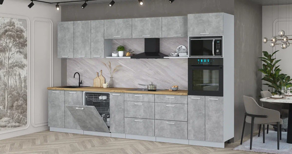 Кухонный гарнитур Интерлиния Мила Лайт 3.5-ПМ1-2