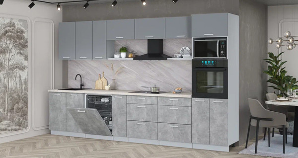 Кухонный гарнитур Интерлиния Мила Лайт 3.5-ПМ1-2 