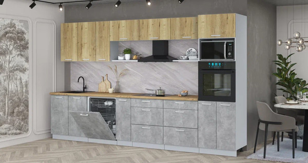 Кухонный гарнитур Интерлиния Мила Лайт 3.5-ПМ1-2 