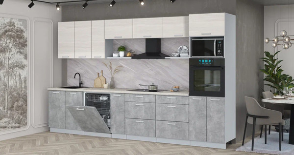 Кухонный гарнитур Интерлиния Мила Лайт 3.5-ПМ1-2 