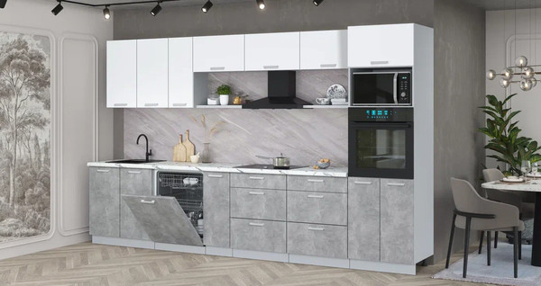 Кухонный гарнитур Интерлиния Мила Лайт 3.5-ПМ1-2 