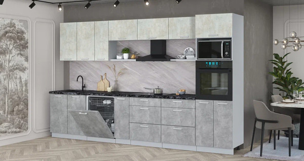 Кухонный гарнитур Интерлиния Мила Лайт 3.5-ПМ1-2 