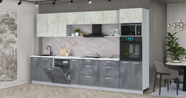 Кухонный гарнитур Интерлиния Мила Лайт 3.5-ПМ1-2 