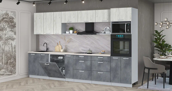 Кухонный гарнитур Интерлиния Мила Лайт 3.5-ПМ1-2 