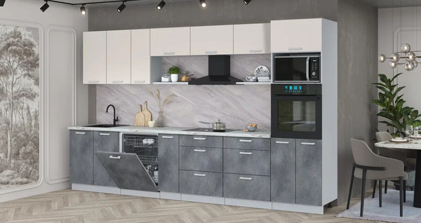 Кухонный гарнитур Интерлиния Мила Лайт 3.5-ПМ1-2 