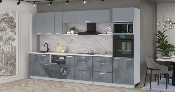 Кухонный гарнитур Интерлиния Мила Лайт 3.5-ПМ1-2 