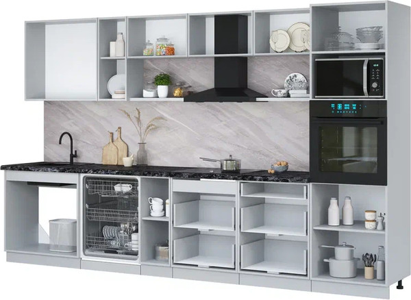 Кухонный гарнитур Интерлиния Мила Лайт 3.5-ПМ1-2 