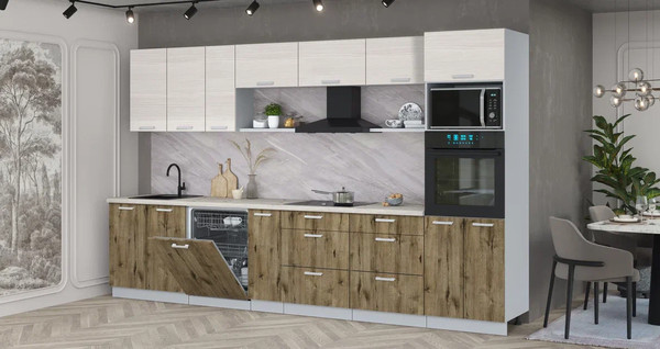 Кухонный гарнитур Интерлиния Мила Лайт 3.5-ПМ1-2 