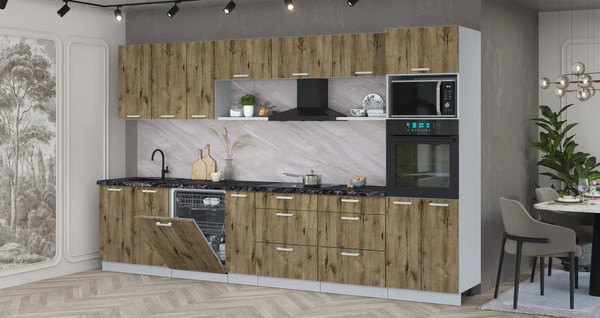 Кухонный гарнитур Интерлиния Мила Лайт 3.5-ПМ1-2 