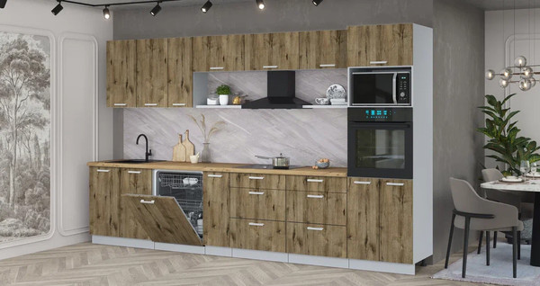 Кухонный гарнитур Интерлиния Мила Лайт 3.5-ПМ1-2 