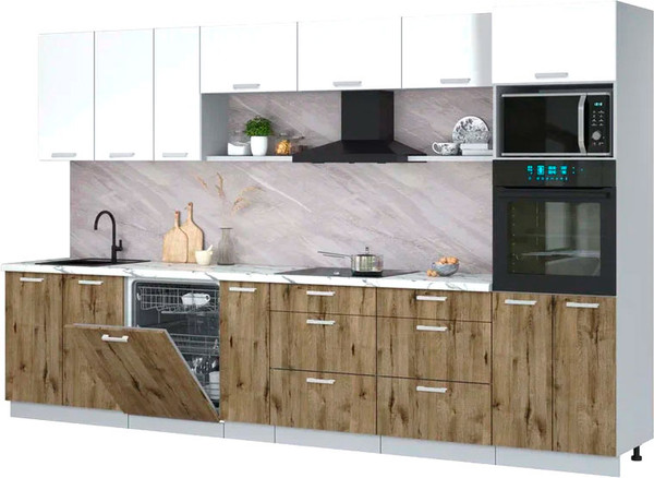 Кухонный гарнитур Интерлиния Мила Лайт 3.5-ПМ1-2 - фото