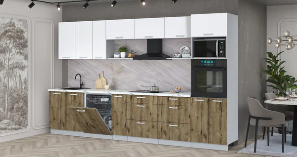 Кухонный гарнитур Интерлиния Мила Лайт 3.5-ПМ1-2