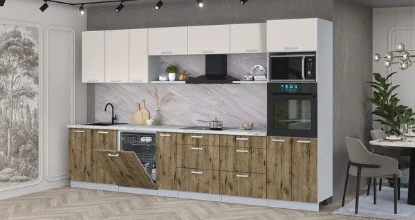 Кухонный гарнитур Интерлиния Мила Лайт 3.5-ПМ1-2 