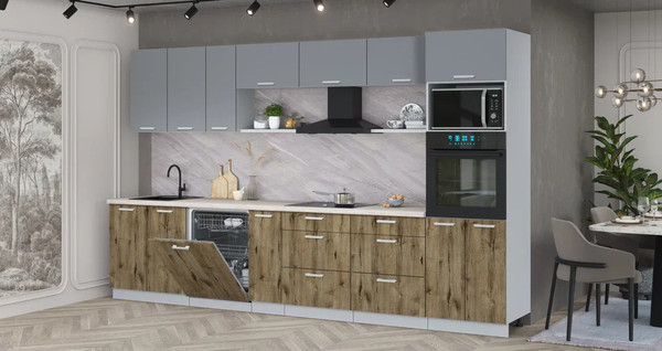 Кухонный гарнитур Интерлиния Мила Лайт 3.5-ПМ1-2 