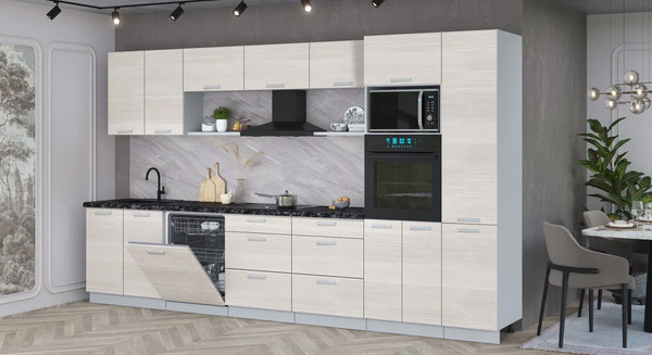 Кухонный гарнитур Интерлиния Мила Лайт 3.6-ПМ1 