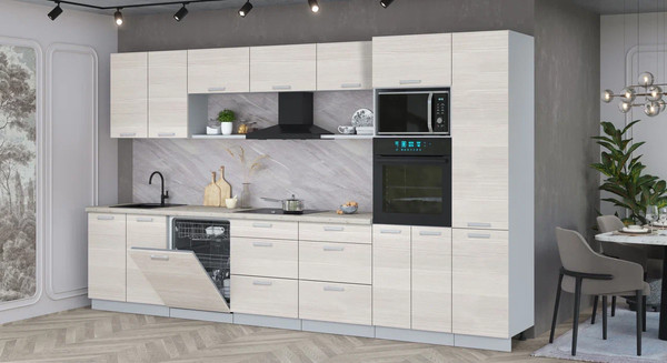 Кухонный гарнитур Интерлиния Мила Лайт 3.6-ПМ1 