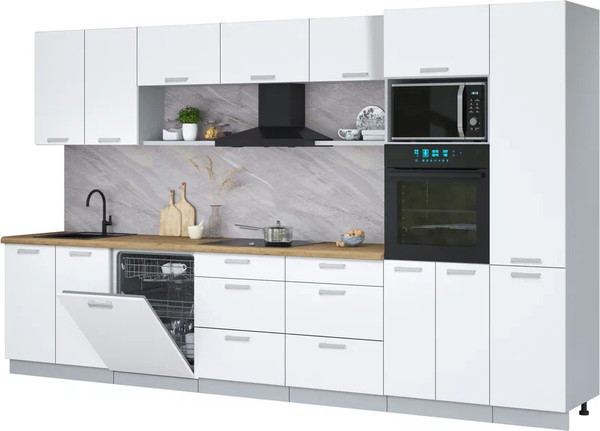 Кухонный гарнитур Интерлиния Мила Лайт 3.6-ПМ1  - фото