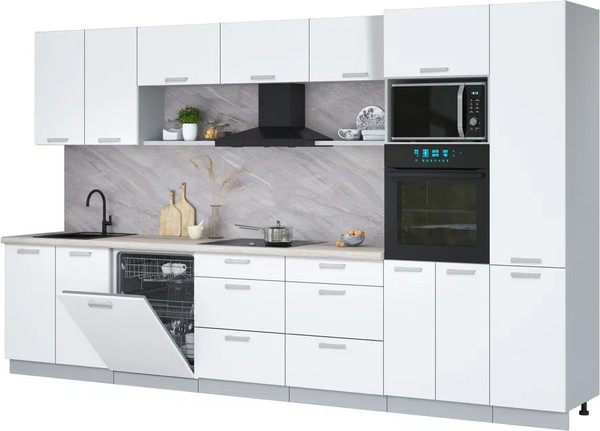 Кухонный гарнитур Интерлиния Мила Лайт 3.6-ПМ1  - фото