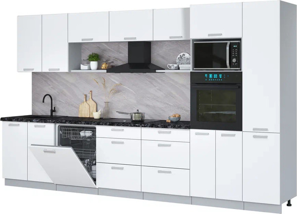 Кухонный гарнитур Интерлиния Мила Лайт 3.6-ПМ1  - фото