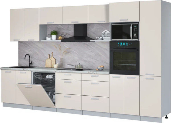 Кухонный гарнитур Интерлиния Мила Лайт 3.6-ПМ1  - фото