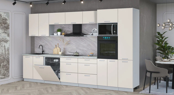 Кухонный гарнитур Интерлиния Мила Лайт 3.6-ПМ1 