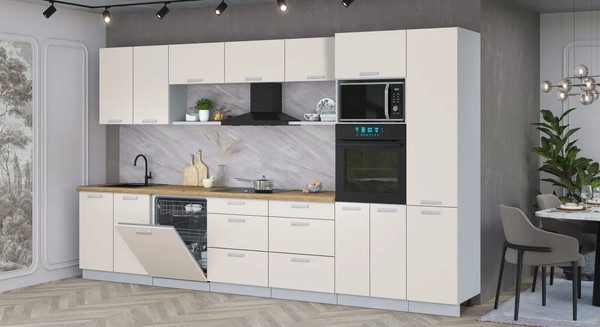 Кухонный гарнитур Интерлиния Мила Лайт 3.6-ПМ1 