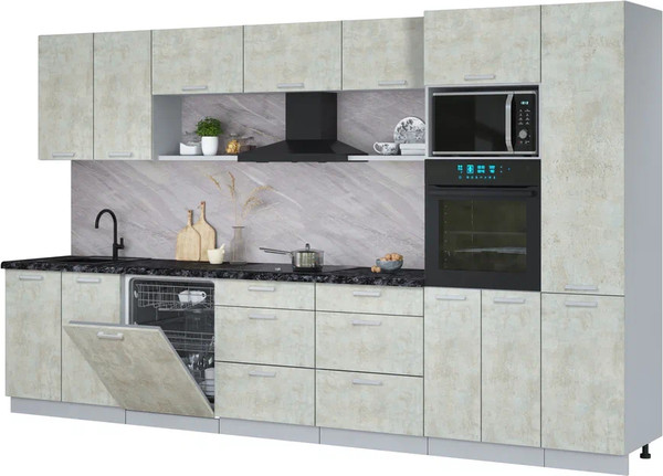 Кухонный гарнитур Интерлиния Мила Лайт 3.6-ПМ1  - фото