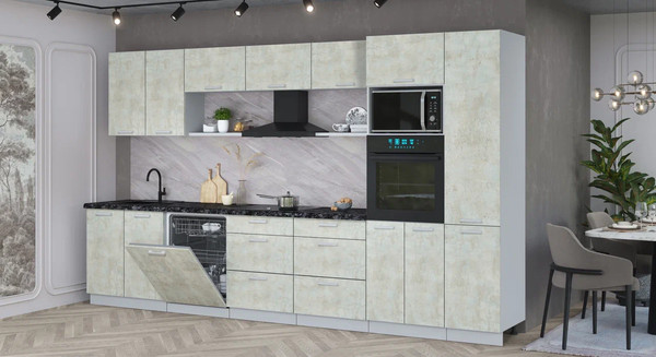 Кухонный гарнитур Интерлиния Мила Лайт 3.6-ПМ1 