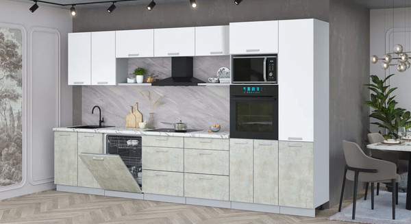 Кухонный гарнитур Интерлиния Мила Лайт 3.6-ПМ1 